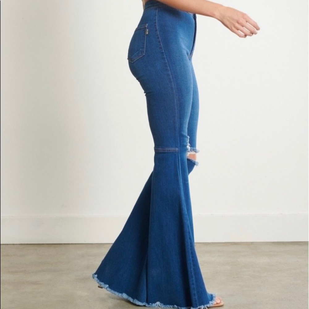 Bella Flare Jeans medium stone - Picture 2 of 5